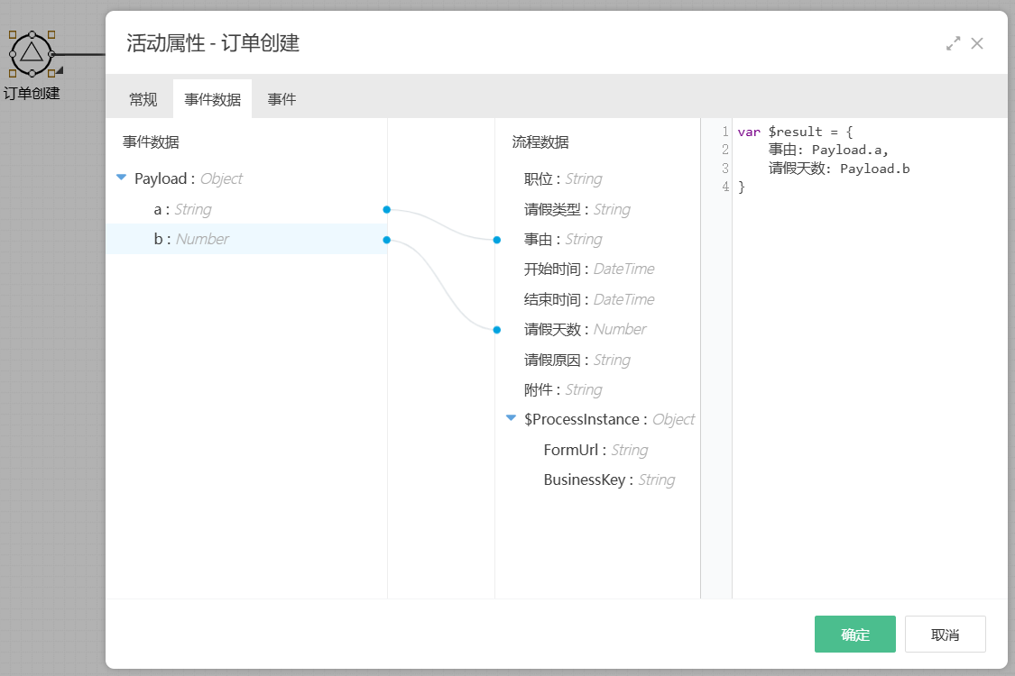 配置信号开始事件