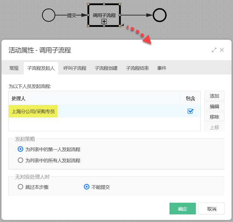 指定子流程发起人