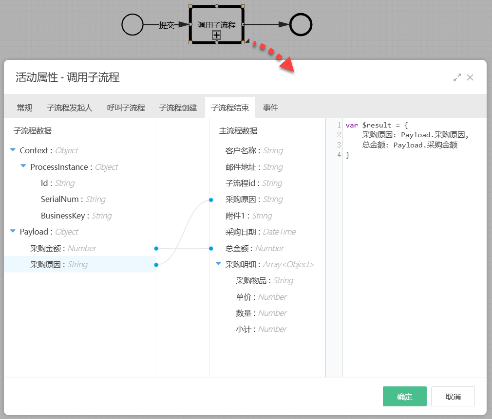回填子流程数据